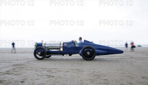 1925 Sunbeam 350 hp driven by Don Wales at Pendine Sands 2015. Creator: Unknown.