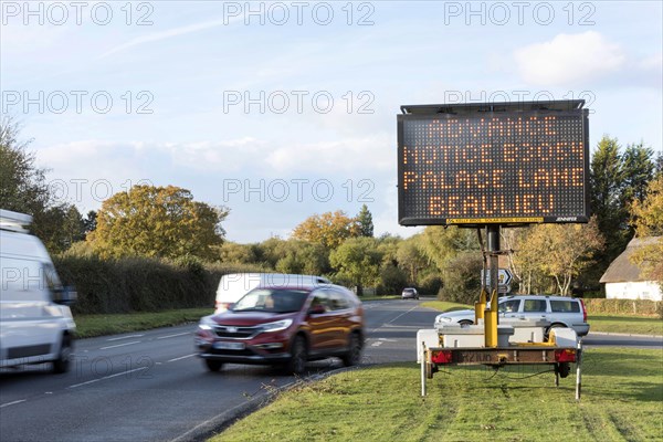 Solar Variable Message Temporary Road Sign 2016. Creator: Unknown.