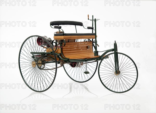 1885 Benz 3 wheeler scale model. Creator: Unknown.