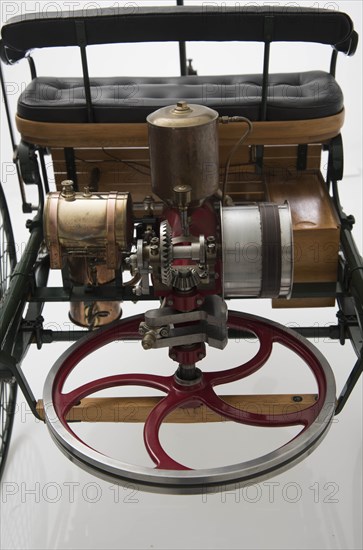 1885 Benz 3 wheeler scale model. Creator: Unknown.