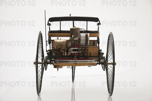 1885 Benz 3 wheeler scale model. Creator: Unknown.