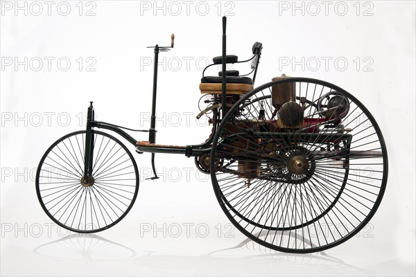 1885 Benz 3 wheeler scale model. Creator: Unknown.