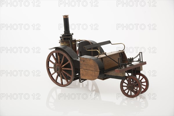 1868 Knight Steam carriage scale model. Creator: Unknown.