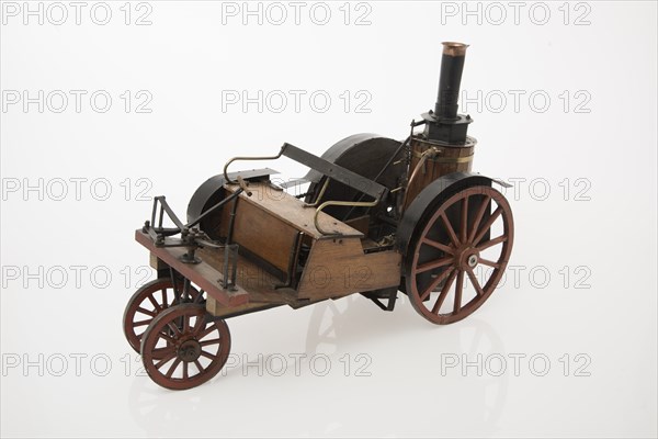 1868 Knight Steam carriage scale model. Creator: Unknown.