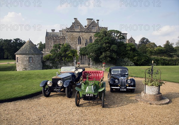 Rolls Royce Alpine Eagle, De Dion Bouton & Riley 2.5 RMB, Palace House, Beaulieu. Creator: Unknown.