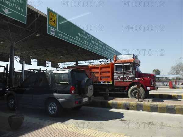 Toll booth on road from Amritsar. Creator: Unknown.