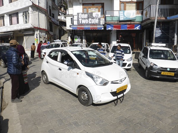 Hyundai, Indian taxi rank at Dharamshala Himachal Pradesh. Creator: Unknown.