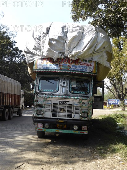 Tata truck with heavy load, India. Creator: Unknown.