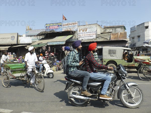 Busy street in Amritsar Punjab, India 2017. Creator: Unknown.