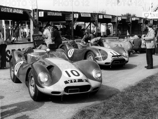 1958 Listers in pits at Goodwood Tourist Trophy. Creator: Unknown.