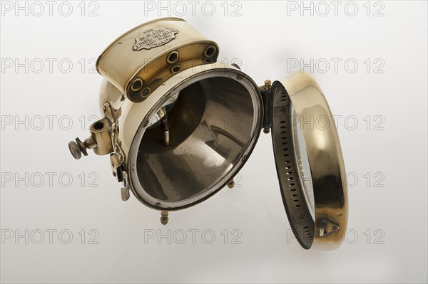 Acetylene gas headlamp from 1904 Daimler. Creator: Unknown.