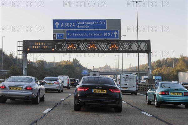 M27 motorway during morning rush-hour 2017. Creator: Unknown.