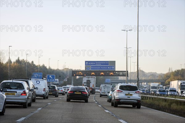 M27 motorway during morning rush-hour 2017. Creator: Unknown.