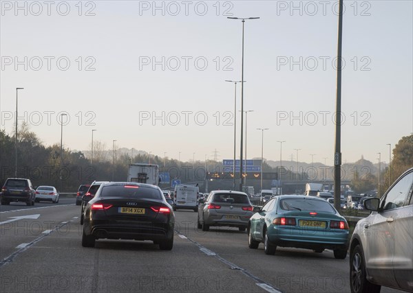 M27 motorway during morning rush-hour 2017. Creator: Unknown.