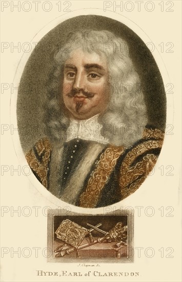 'Hyde, Earl of Clarendon', mid 17th century, (1810). Creator: J Chapman.