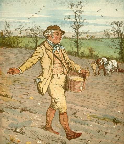 '...The Farmer who sowed the corn', c1878. Creator: Randolph Caldecott.