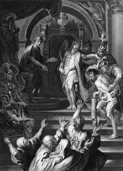'They cried out, saying, Crucify him, crucify him', c1840.  Creator: George Presbury.