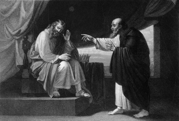 'And Nathan said to David, Thou art the man', c1840. Creator: George Presbury.