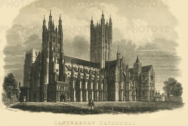 'Canterbury Cathedral', early-mid 19th century.  Creator: Unknown.