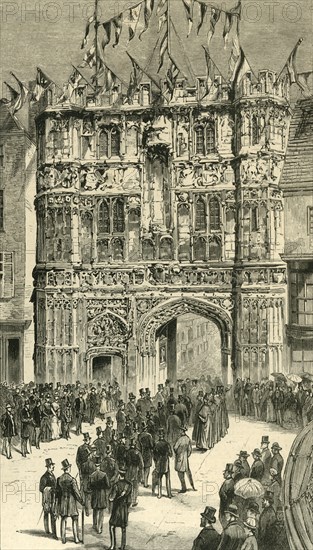 'The Visitors Being Introduced To The Dean: 'Colonial and Indian Visitors at Canterbury', 1886. Creator: Unknown.