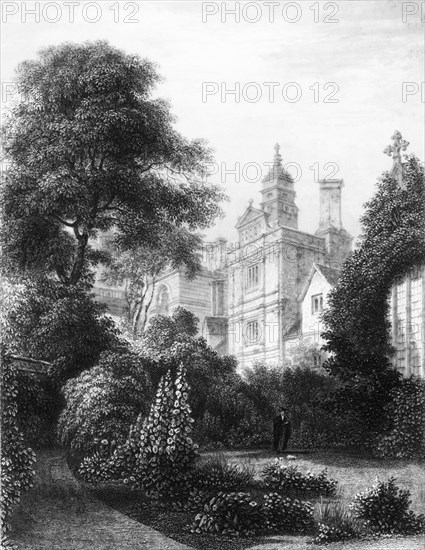 'Caius College from the Fellows Gardens', c1837. Creator: John Le Keux.