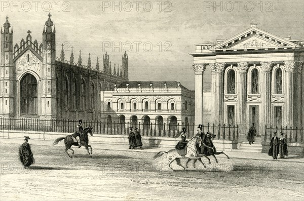 'King's College Chapel, University Library & Senate House, Cambridge', c1835.  Creator: Unknown.