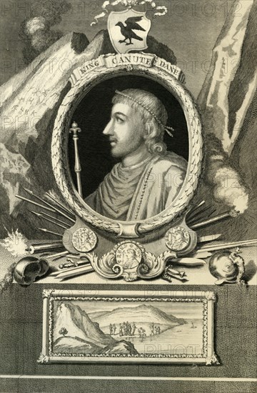 'King Canute the Dane', 1732. Creator: George Vertue.