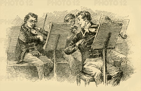 'His clever playing attracted the attention of the leader', (1907).  Creator: Unknown.
