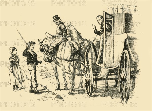 'The tutor's carriage met them', (1907). Creator: Unknown.