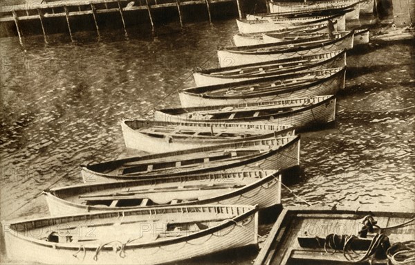 'Mute Evidence of Tragedy: All That Was Left of the Greatest Ship in the World', 1912, (1933).  Creator: Unknown.