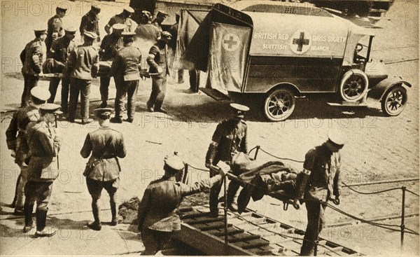 'A Scene at a French port', First World War, 1914-1918, (1933).  Creator: Robert Weston.