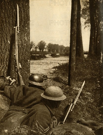 British troops on the front line, France, First World War, 1914-1918, (1933). Creator: Unknown.