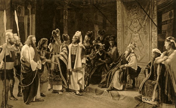 Jesus before Herod, 1922. Creator: Henry Traut.