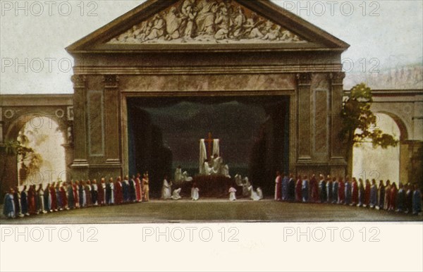 Veneration of the Cross, with choir, 1922. Creator: Henry Traut.