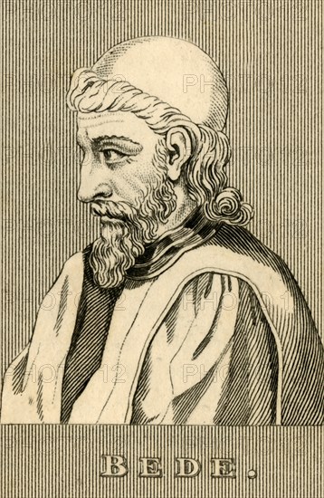 'Bede', (672-735), 1830. Creator: Unknown.