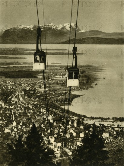 The Pfänderbahn cable car, Bregenz, Austria, c1935. Creator: Unknown.