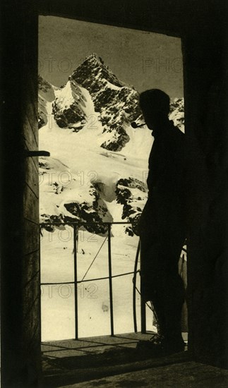 View of the Schattenspitze in the Silvretta Alps...Wiesbadener Hütte, Partenen, Austria, c1935.  Creator: Unknown.