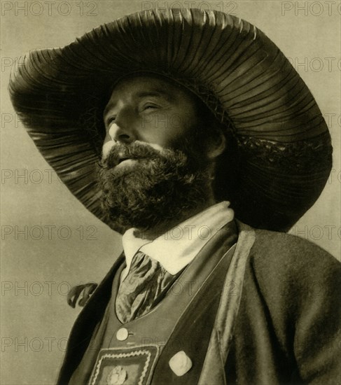 Man in traditional costume, Tyrol, Austria, c1935. Creator: Unknown.