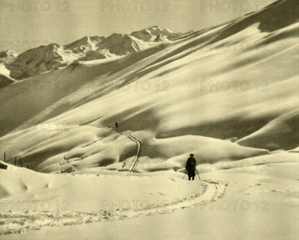 Skiing at Upper Schlossalm, near Bad Hofgastein, Austria, c1935.  Creator: Unknown.