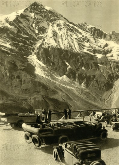 Look-out point at Hochmais on the Grossglockner Alpine Road, Austria, c1935. Creator: Unknown.