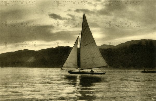 Sailing on the Wörthersee, Carinthia, Austria, c1935.  Creator: Unknown.