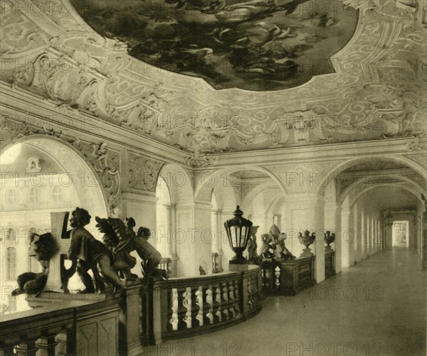 Imperial staircase, St Florian Monastery, Sankt Florian, Upper Austria, c1935. Creator: Unknown.