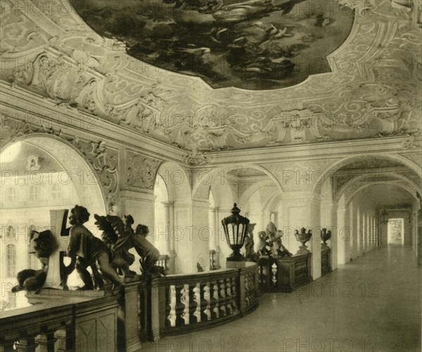 Imperial staircase, St Florian Monastery, Sankt Florian, Upper Austria, c1935.  Creator: Unknown.