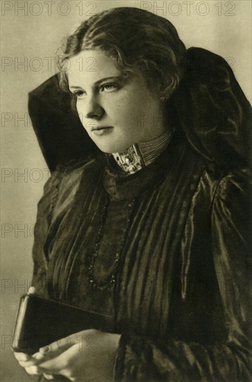 Woman in traditional costume, Upper Austria, c1935.  Creator: Unknown.