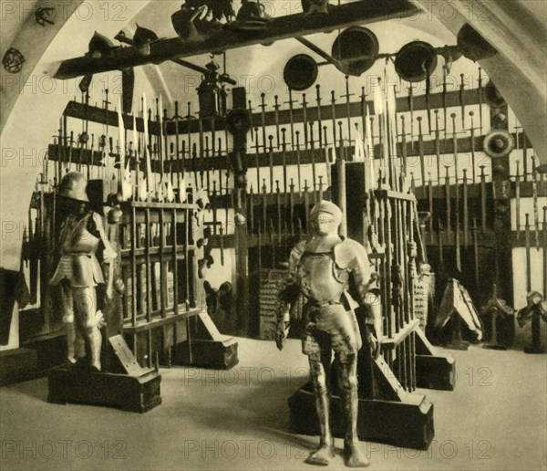 Armoury, Burg Kreuzenstein, Lower Austria, c1935.  Creator: Unknown.