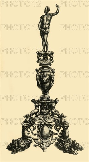 Jupiter, firedog, late 16th century, (1881). Creator: J Brooke.