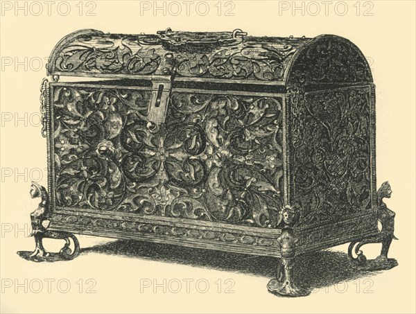 Silver casket, 1840s, (1881).  Creator: W Jones.