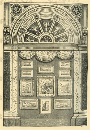 'One Bay of the Water-Colour Galleries', 1860s, (1881). Creator: A Reid.