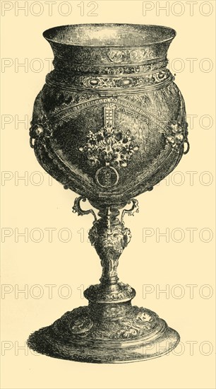 Coconut cup, c1585, (1881).  Creator: J S Goepel.