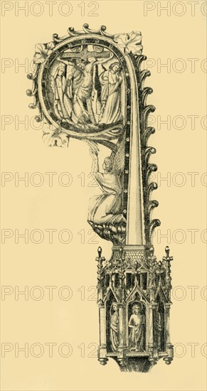 Head of a pastoral staff, 14th century?, (1881). Creator: W. M. McGill.
